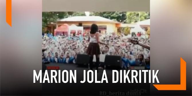 VIDEO: Tampil Seksi di Hadapan Siswa SMA, Marion Jola Dikritik