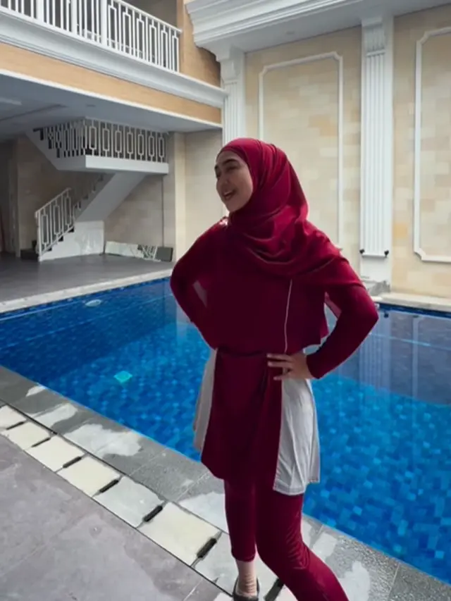 Potret Kolam Renang di Rumah Baru Ria Ricis