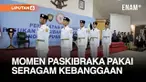 Raut haru dan bangga terpancar di wajah calon Paskibraka Nasional 2025, pada Kamis, 7 Agustus 2025.