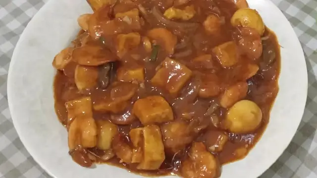 Udang Saus Padang Telur Puyuh