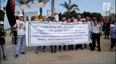 Sejumlah protes sambut kedatangan Sekjen PBB Antonio Guterres di Gaza.