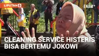 Cleaning Service di Sulawesi Utara Menangis Usai Bertemu dan Bersalaman dengan Jokowi
