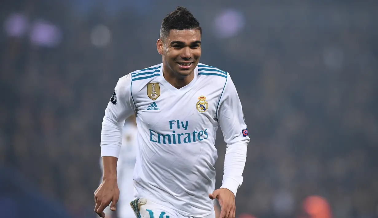 6. Casemiro - Casemiro merupakan pemain didikan Real Madrid Castilla. Pada tahun 2013 Casemiro sukses menembus skuad Real Madrid. (AFP/Franck Fife)