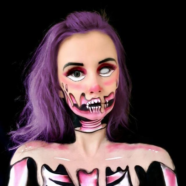 6 Ilusi Optik Makeup Wanita Ini Seram Sekaligus Unik, Bikin Kagum