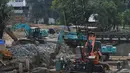 Pemasangan Turap Kali Ciliwung menjadi prioritas Pemprov DKI Jakarta, Kamis (4/9/2014) (Liputan6.com/Johan Tallo)