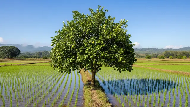 Pohon Pelindung Sawah agar Burung Tidak Merusak Tanaman Padi