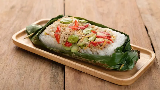resep nasi bakar teri pete