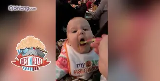 Lihat Semangat Bayi Ini Saat Makan