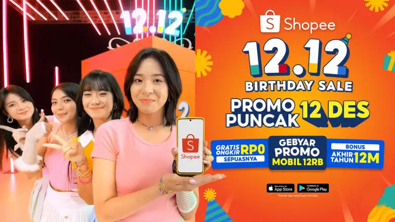 Promo Shopee di Puncak 12.12 Birthday Sale