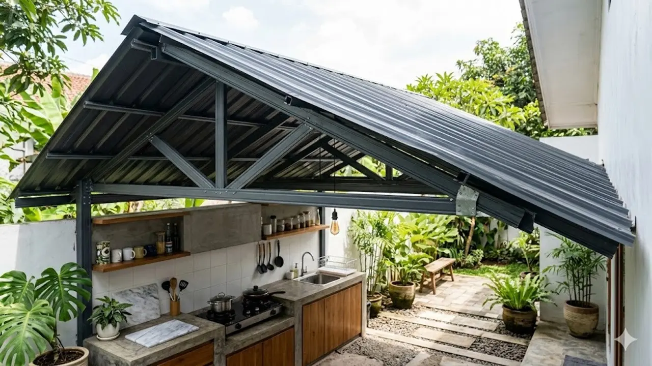 Model Atap Dapur Belakang Minimalis