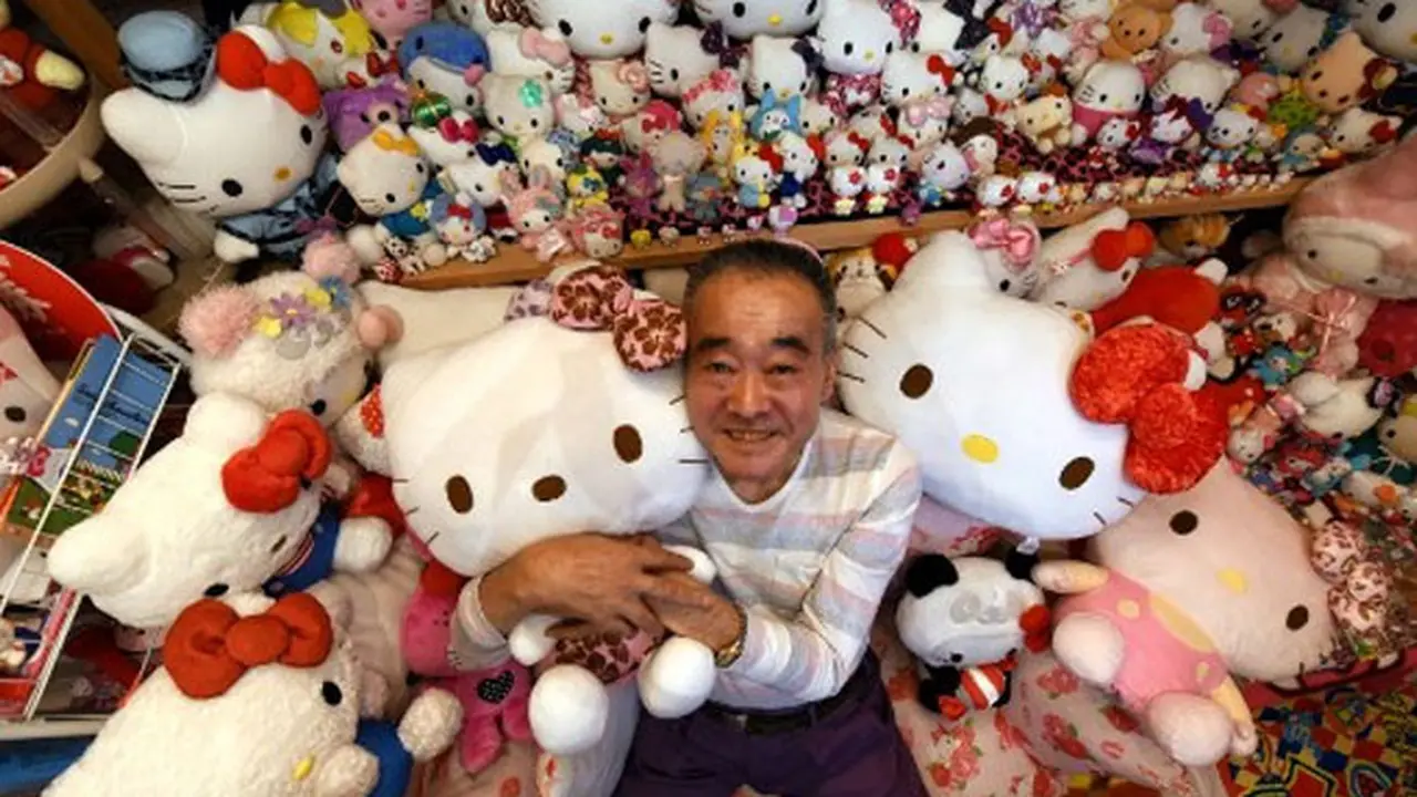 Masao Gunji mengatakan, koleksi Hello Kitty nya mencapai 5.169 item dan mencatatkan rekor baru di Guinness World Records (AFP)