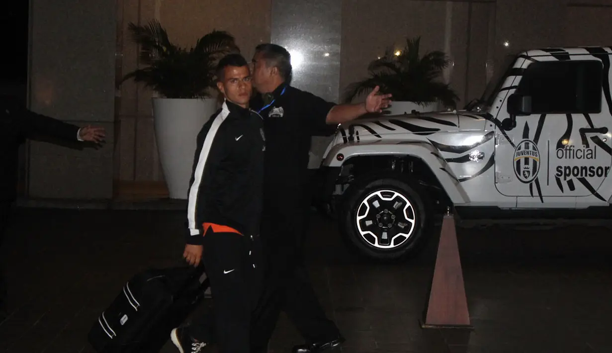 Pemain depan Juventus, Sebastian Giovinco, langsung memasuki hotel setibanya di Jakarta, (4/8/2014). (Istimewa)