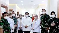 Menteri Pertahanan Prabowo Subianto saat meresmikan MRI Center di RSPAD Gatot Subroto, Kamis (3/2/2022).