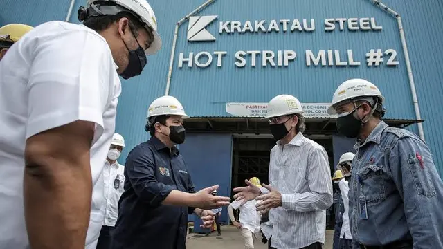 Menteri BUMNRI Erick Thohir mengatakan sukses merestrukturisasi dan transformasi keuangan PT Krakatau Steel Tbk.