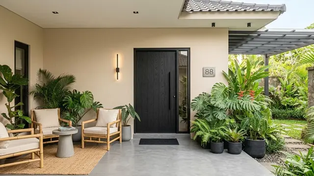Kombinasi Cat Teras dan Pintu Kayu Agar Terlihat Elegan