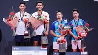 Fajar Alfian/Muhammad Rian Ardianto yang berstatus unggulan kelima bertemu seniornya sekaligus unggulan kedua, Marcus Fernaldi Gideon/Kevin Sanjaya Sukamuljo di final Denmark Open 2022. (Istimewa)