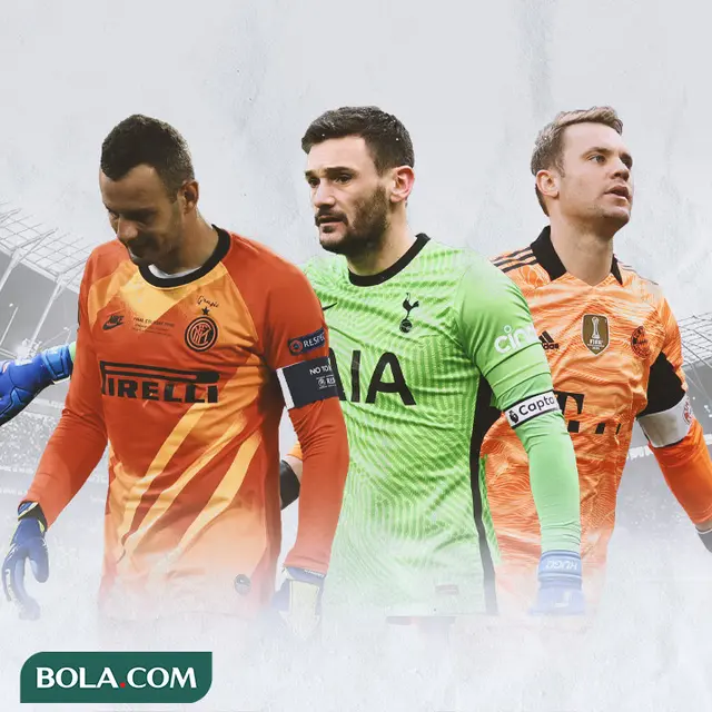 Ilustrasi - Hugo Lloris, Manuel Neuer, Samir Handanovic