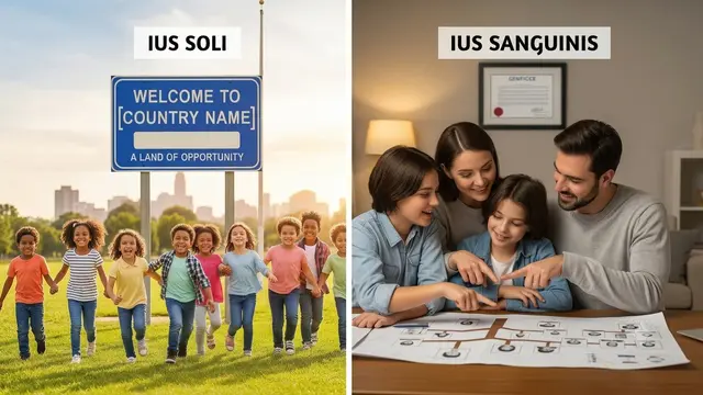 Ilustrasi Perbedaan Asas Ius Soli dan Ius Sanguinis. Foto: AI Generated