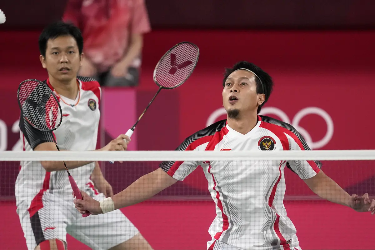 FOTO: Asa Hendra / Ahsan Kandas di Semifinal Olimpiade Tokyo