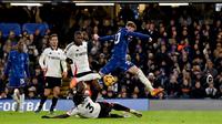 Chelsea menyerah 1-2 dari Fulham pada laga pekan ke-18 Premier League di Stamford Bridge, Kamis (26/11/2024) malam WIB. (AFP/Glyn Kirk)