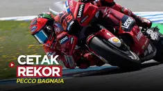 Berita video pembalap Ducati Lenovo Team, Pecco Bagnaia, menciptakan rekor di MotoGP Spanyol 2022, Sabtu (30/4/2022).