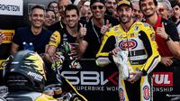Andrea Iannone saat balapan di ajang Kejuaraan Dunia Superbike 2024. (X/Pertamina Enduro VR46 Racing Team)
