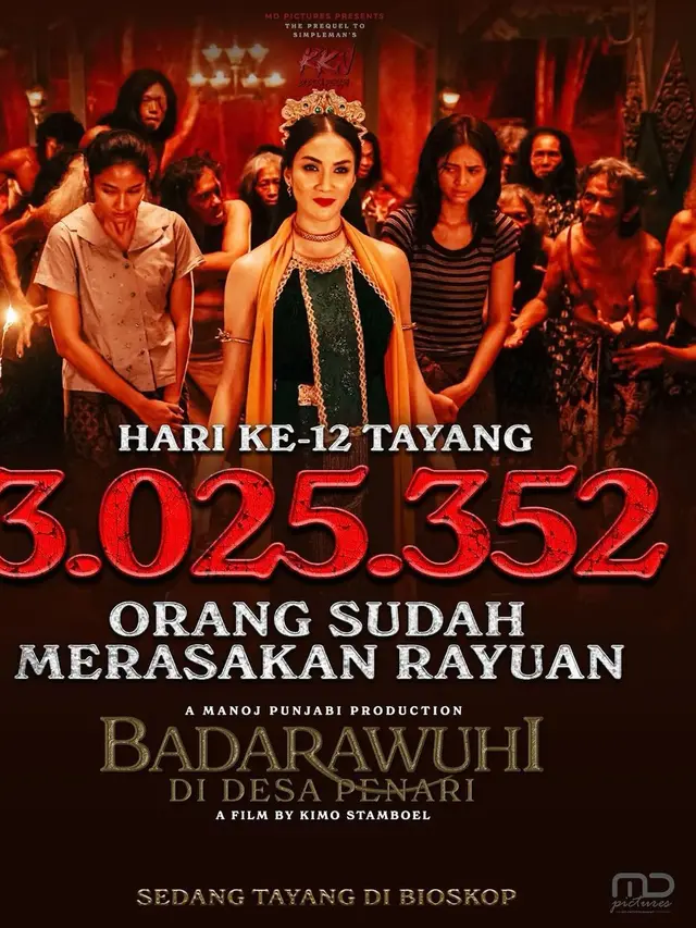 Jumlah penonton Badarawuhi di Desa Penari. (Foto: Dok. Instagram @kknmovie)