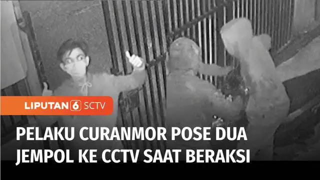 VIDEO: Komplotan Pelaku Curanmor Narsis Depan CCTV saat Beraksi, Gasak Dua Motor