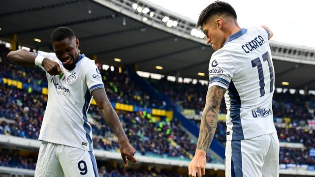Dua pemain Inter Milan, Marcus Thuram dan Joaquin Correa.