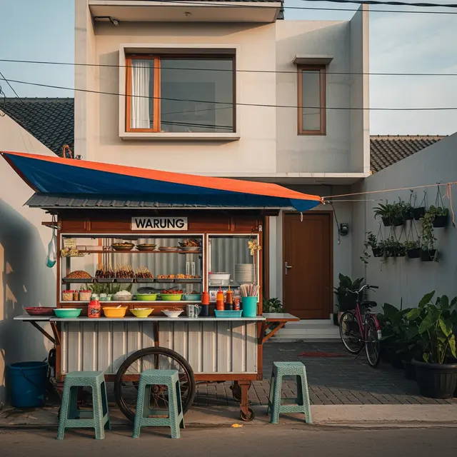 9 Desain Warung Outdoor di Halaman Depan Rumah, Estetis dan Menguntungkan