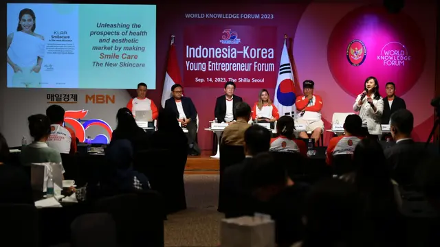 Indonesia Korea Young Entrepreneurs Forum/IKYEF di Hotel Shilla Seoul pada 14 September 2023.