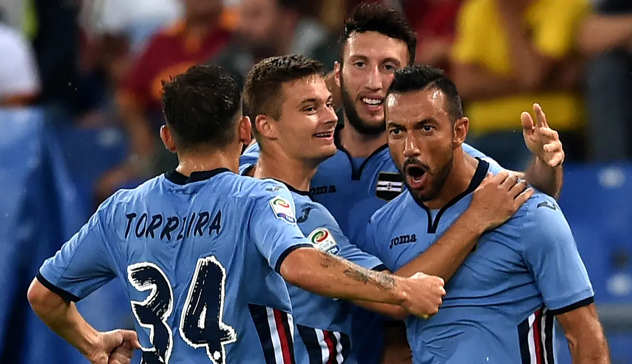 7. Fabio Quagliarella (Sampdoria) - 4 Gol (1 Penalti). (AFP/Alberto Pizzoli)