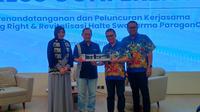 Penandatanganan dan Peluncuran Kerja Sama Naming Right &amp; Revitalisasi Halte Swadarma ParagonCorp. (Liputan6.com/Henry)