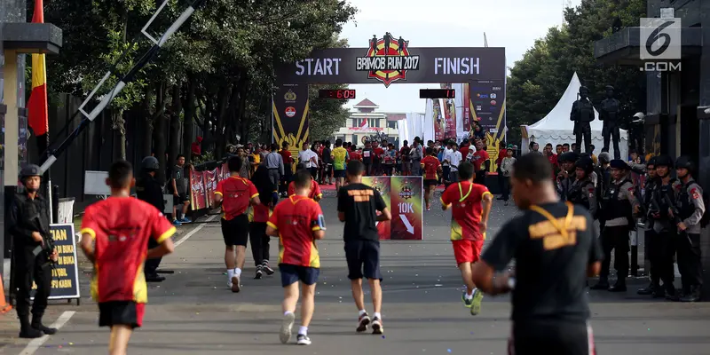 Rayakan HUT ke-72, Begini Keseruan Lomba Lari Brimob Run 2017