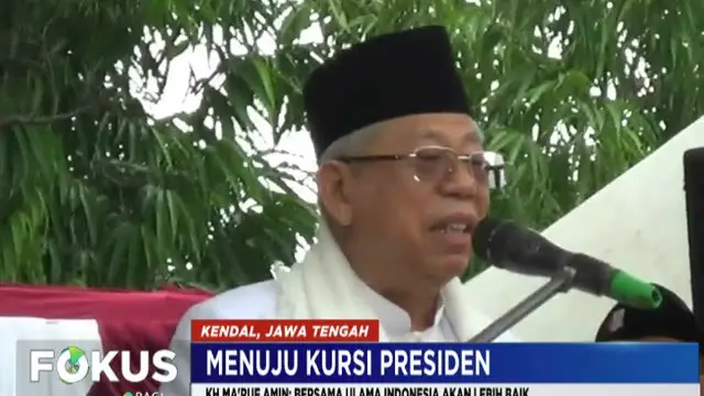 Hadiri Harlah NU di Kendal, Ma'ruf Amin Ungkap Alasan Jadi Cawapres