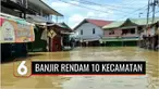 Banjir merendam Kota Putussibau, Kabupaten Kapuas Hulu, Kalimantan Barat. Banjir kali ini merupakan banjir terparah, lantaran banjir merendam 10 kecamatan.