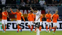 Timnas Belanda mengalahkan Jerman dengan skor 4-2 dalam Kualifikasi Euro 2020, Sabtu (7/9/2019) (Odd Andersen/AFP)