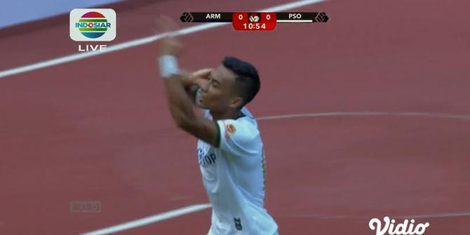 VIDEO: Ahmad Nufiandani Cetak Gol Pembuka di Piala Menpora 2021, Persikabo 1973 Sementara Unggul 1-0 atas Arema FC