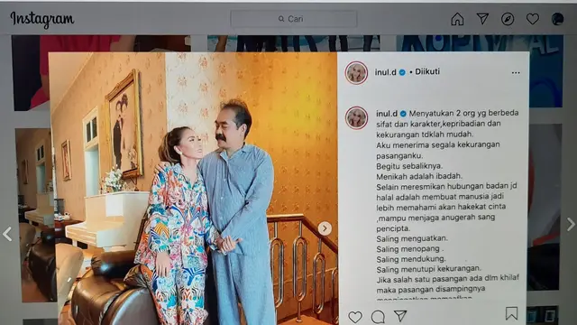 Unggahan Inul Daratista. (Foto: Instagram @inul.d)
