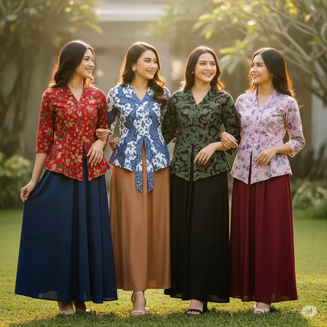 Model Batik Wanita Maxi Skirt. Foto: Gemini