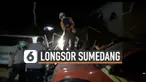 Bencana longsor menimpa daerah Cihanjuang Sumedang Jawa Barat hari Sabtu (9/1). Tim SAR temukan sedikitnya 11 warga yang meninggal dunia akibat tertimpa materi longsor.
