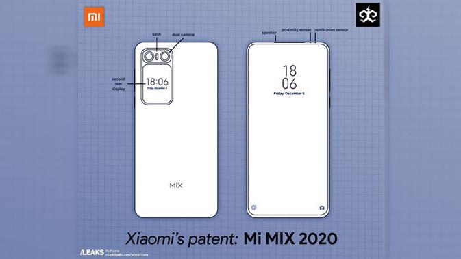 Bocoran paten Xiaomi Mix 2020 muncul di internet. (Doc: SlashLeak)