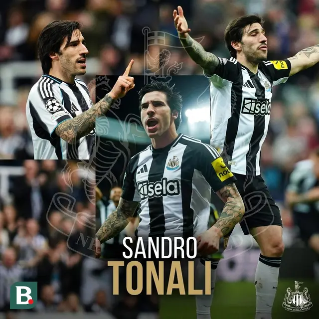 Ilustrasi Sandro Tonali bintang Newcastle United. (Bola.com/AFP/Gemini)