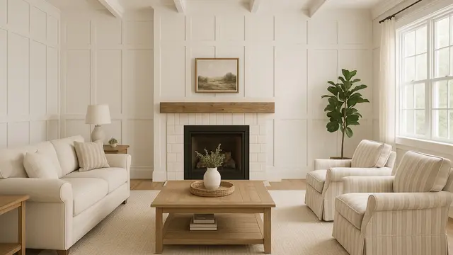 Model Ruang Tamu dengan Wall Moulding 2025/Ilustrasi oleh AI