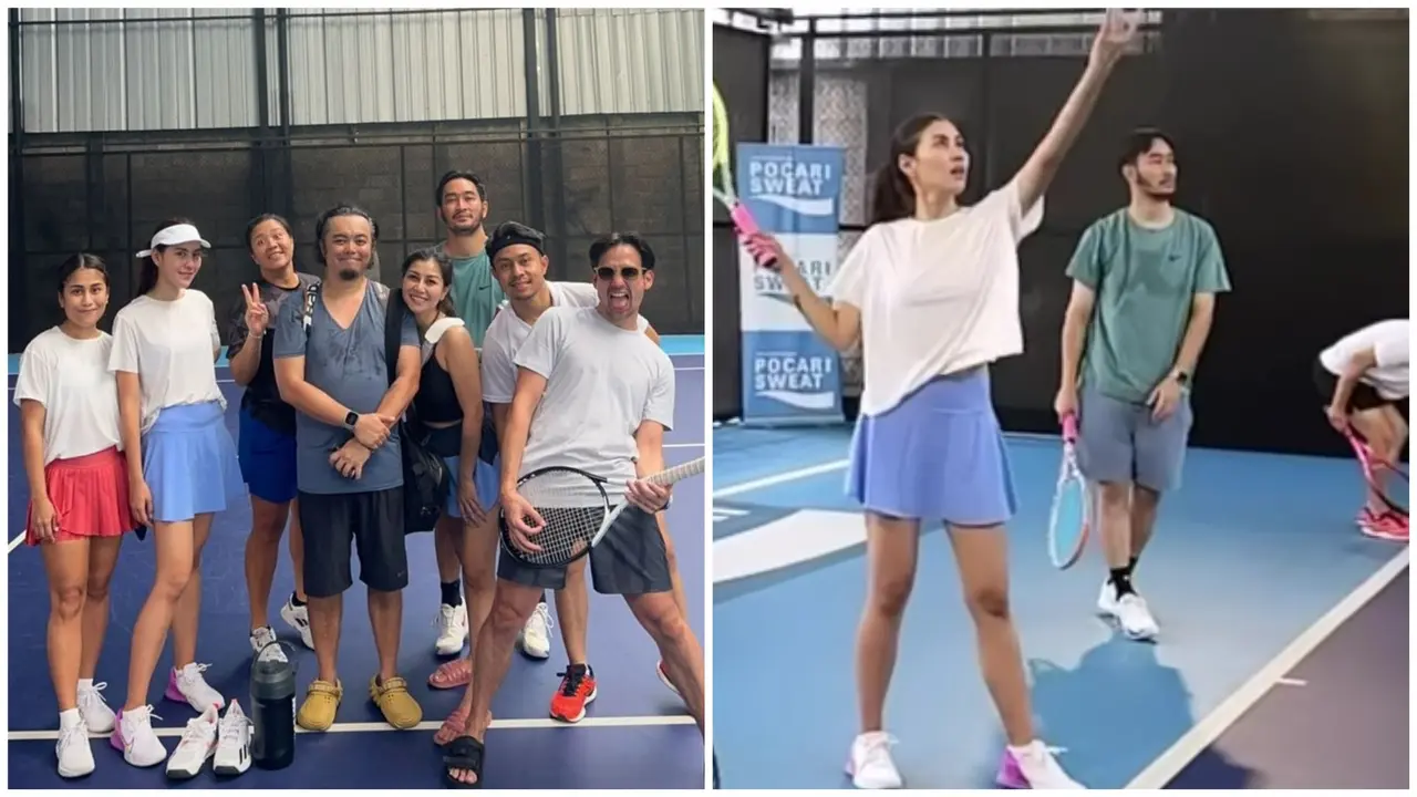 Syahnaz dan Jeje main tenis bareng saudara sehari setelah konferensi pers Rendy Kjaernett (Foto: Instagram gyaps/nisyaa)