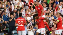 8. Inggris - Meski skuatnya kurang meyakinkan namun negeri asal ratu Elizabeth ini memiliki tradisi sebagai unggulan. Bekal dengan liga domestik paling kompetitif akan membuat negara ini kian matang. (AFP/Paul Ellis)