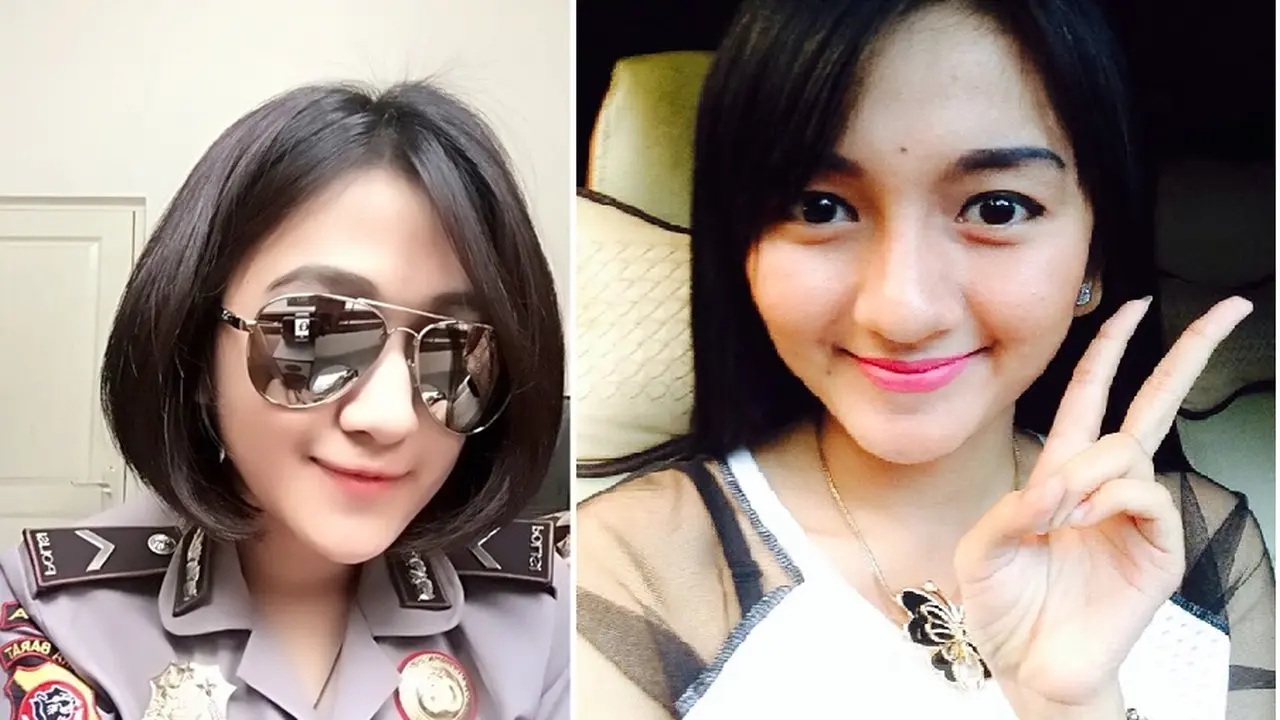 Polwan Cantik Bripka Muthia Beberkan Rahasia Make-upnya di Medsos