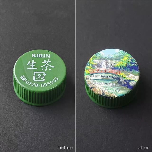 Lukisan di Tutup Botol