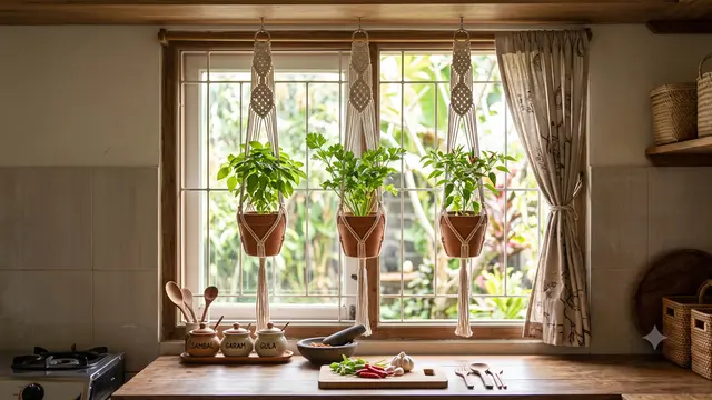 Rak Tanaman Bumbu untuk Dapur