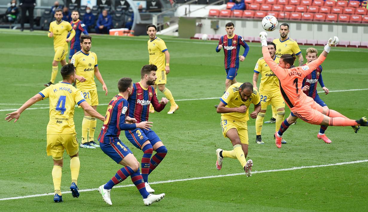 Barcelona mendominasi permainan dan juga gencar melakukan serangan, namun gol tak kunjung menghampiri mereka. (Foto: AFP/Josep Lago)